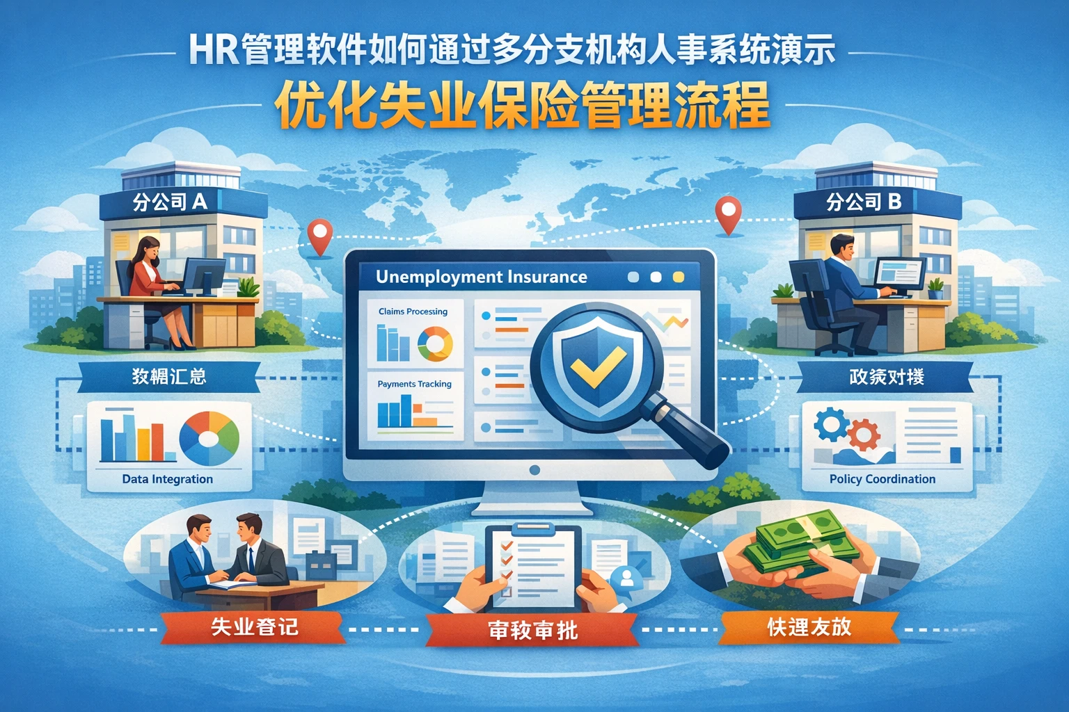 HR管理软件如何通过多分支机构人事系统演示优化失业保险管理流程