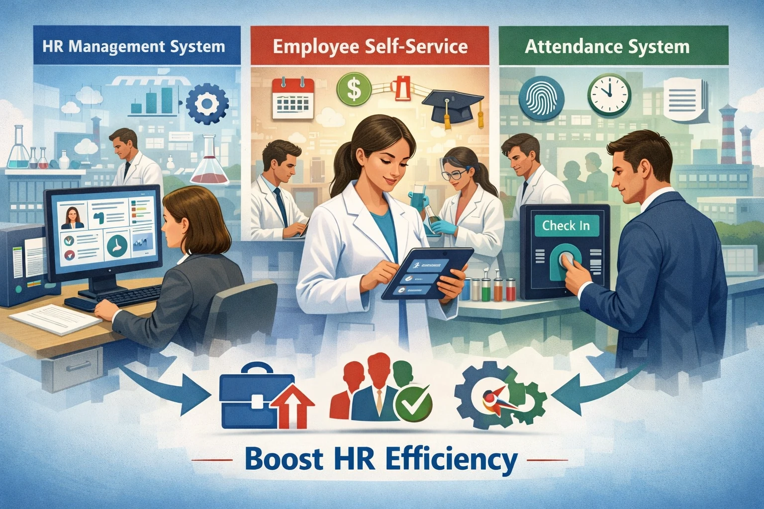 化学合成制药企业如何通过人事管理系统、员工自助系统和考勤管理系统提升人力资源管理效能