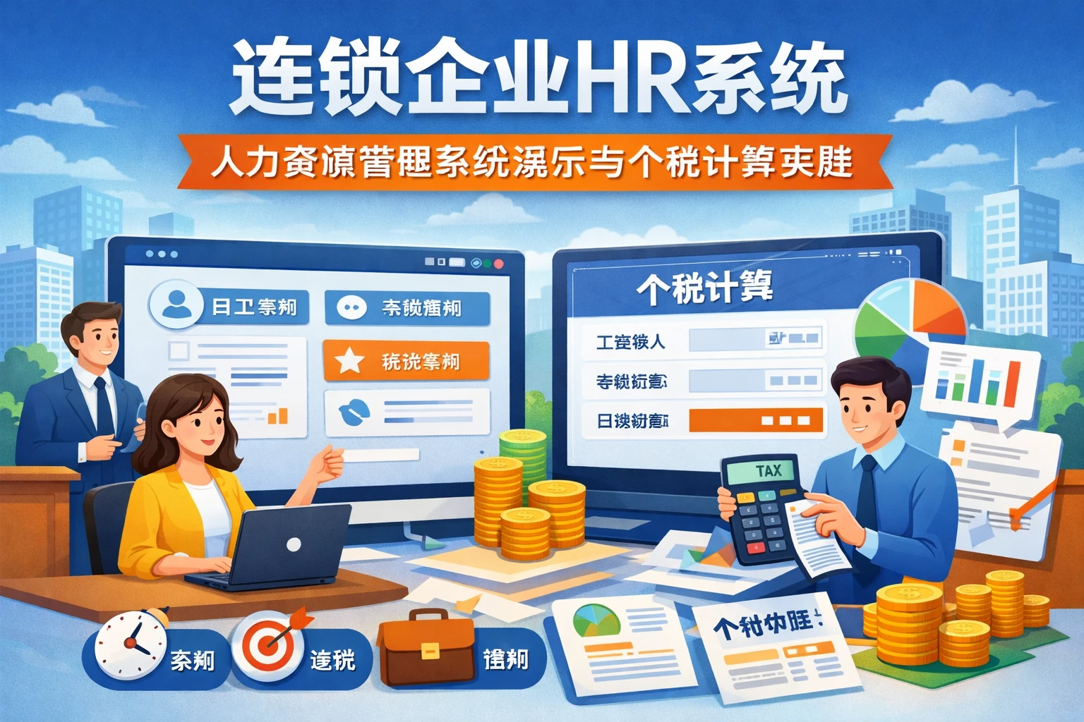 连锁企业HR系统：人力资源管理系统演示与个税计算实践