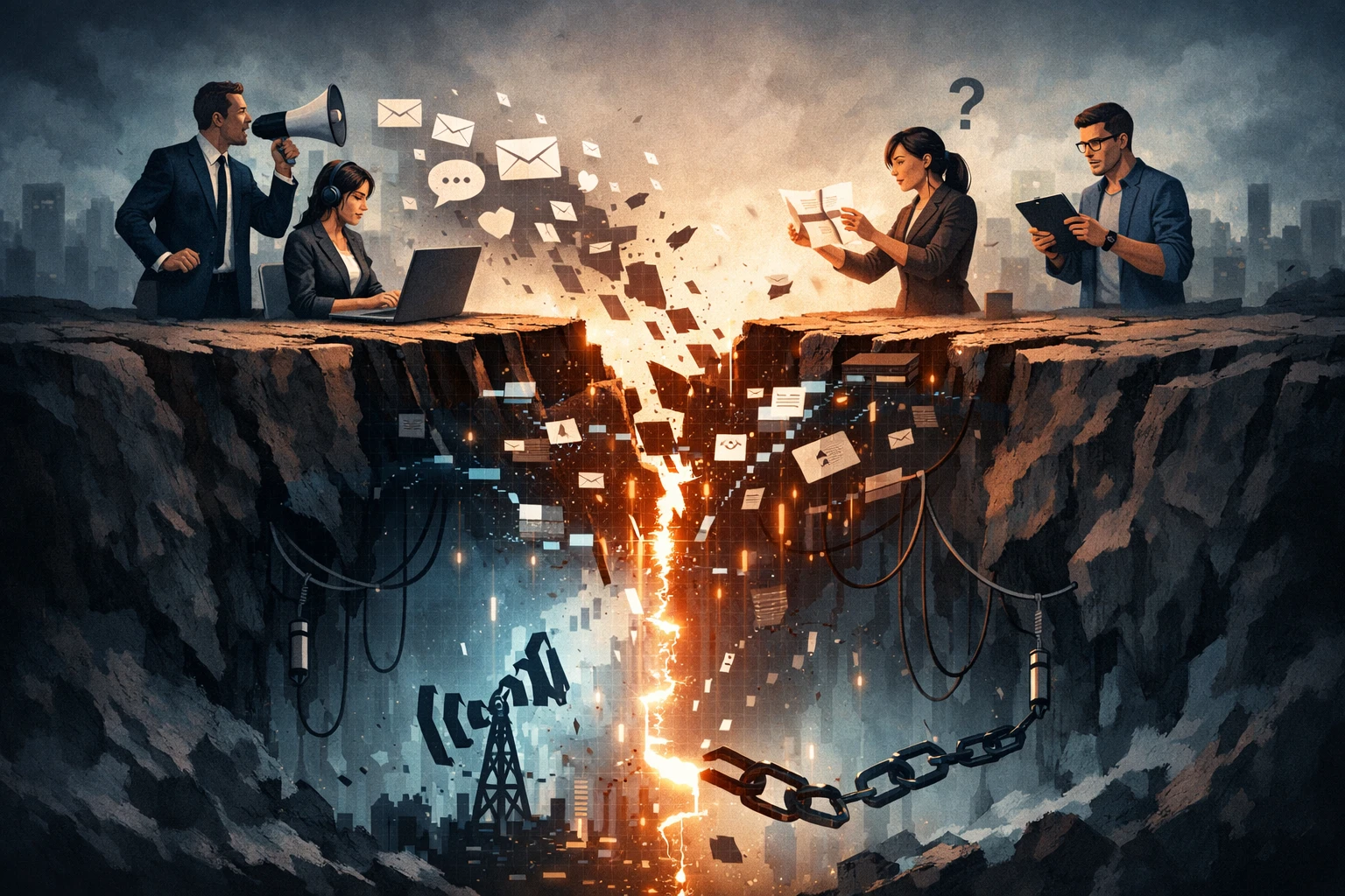 信息传递存在断层