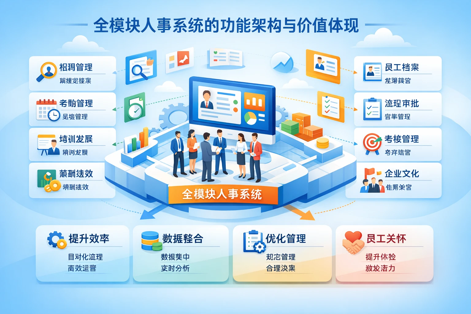 全模块人事系统的功能架构与价值体现