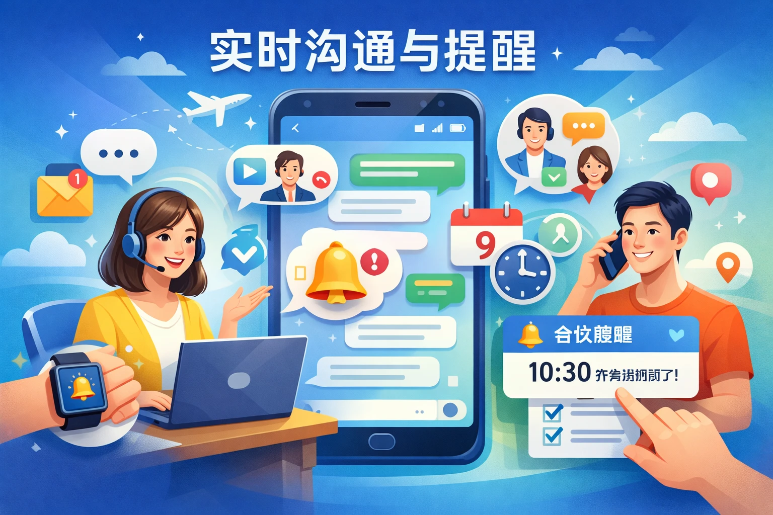 实时沟通与提醒