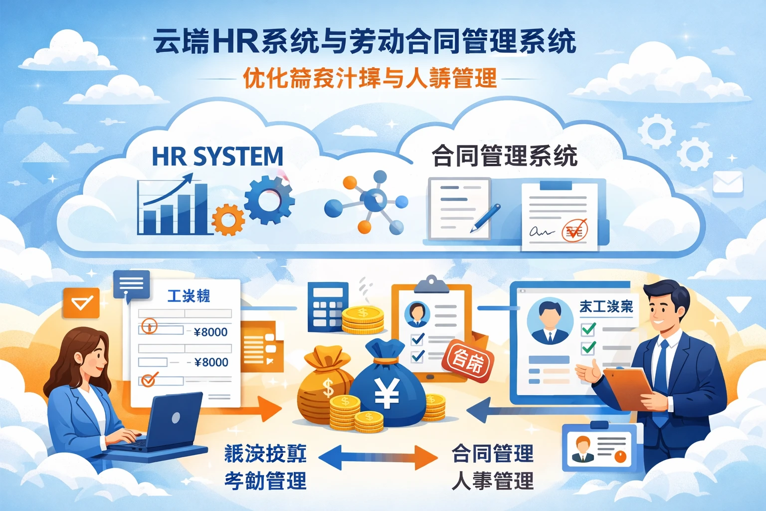 云端HR系统与劳动合同管理系统如何优化薪资计算与人事管理