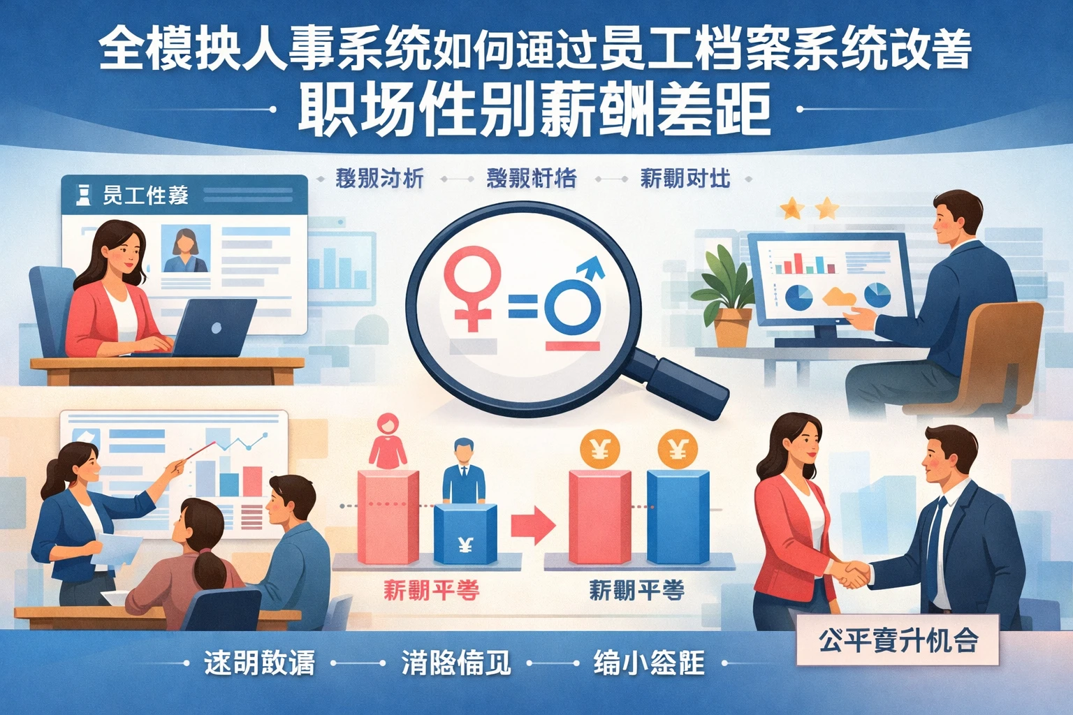 全模块人事系统如何通过员工档案系统改善职场性别薪酬差距