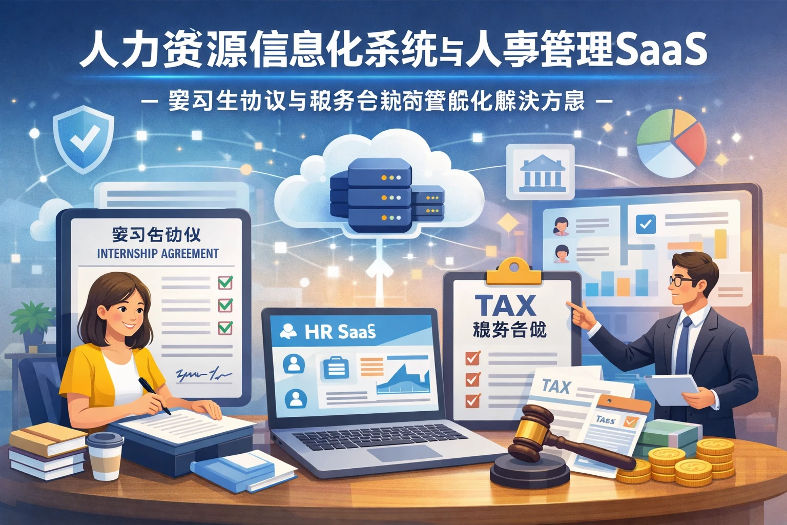 人力资源信息化系统与人事管理SaaS：实习生协议与税务合规的智能化解决方案