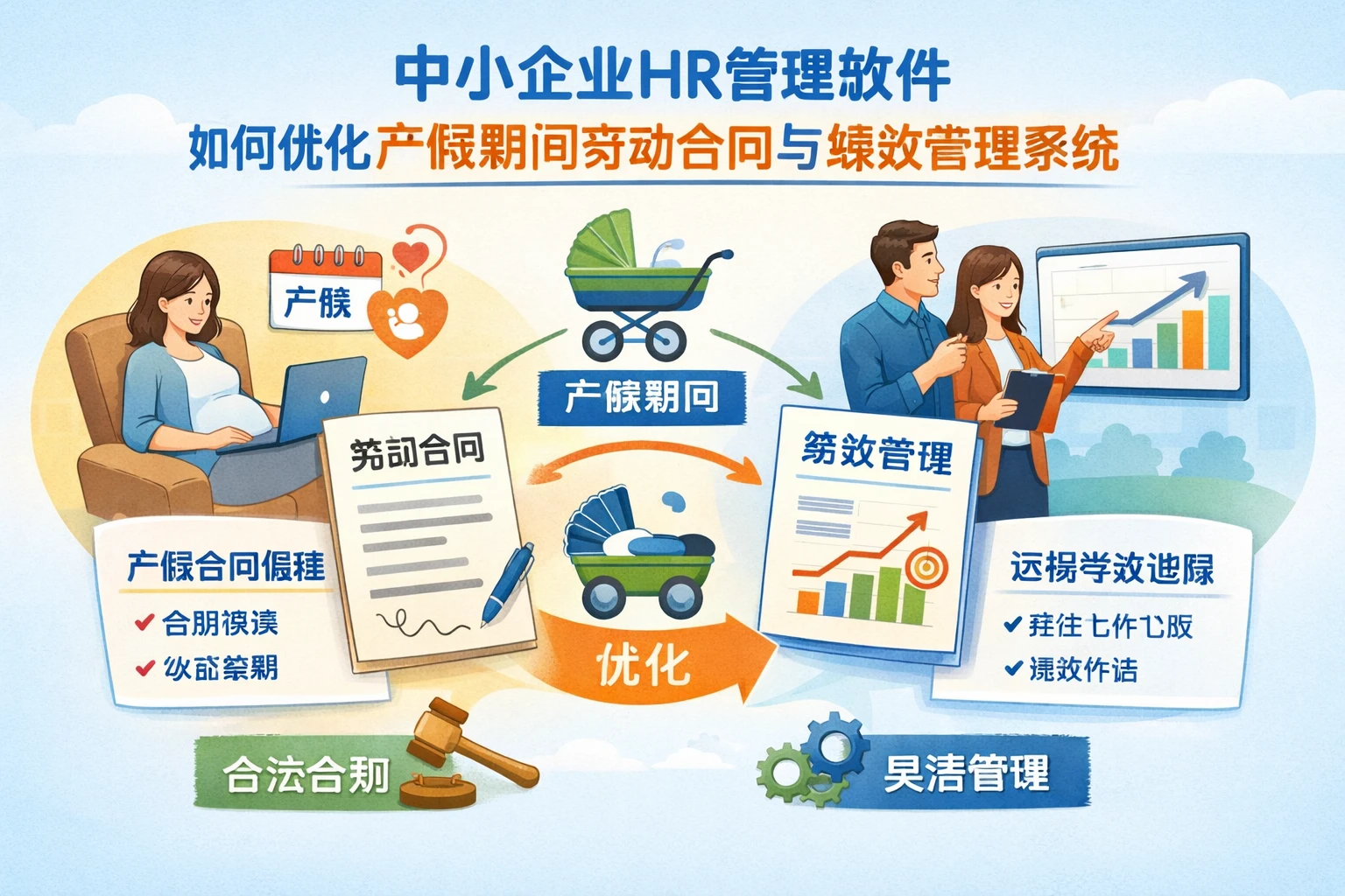 中小企业HR管理软件如何优化产假期间劳动合同与绩效管理系统