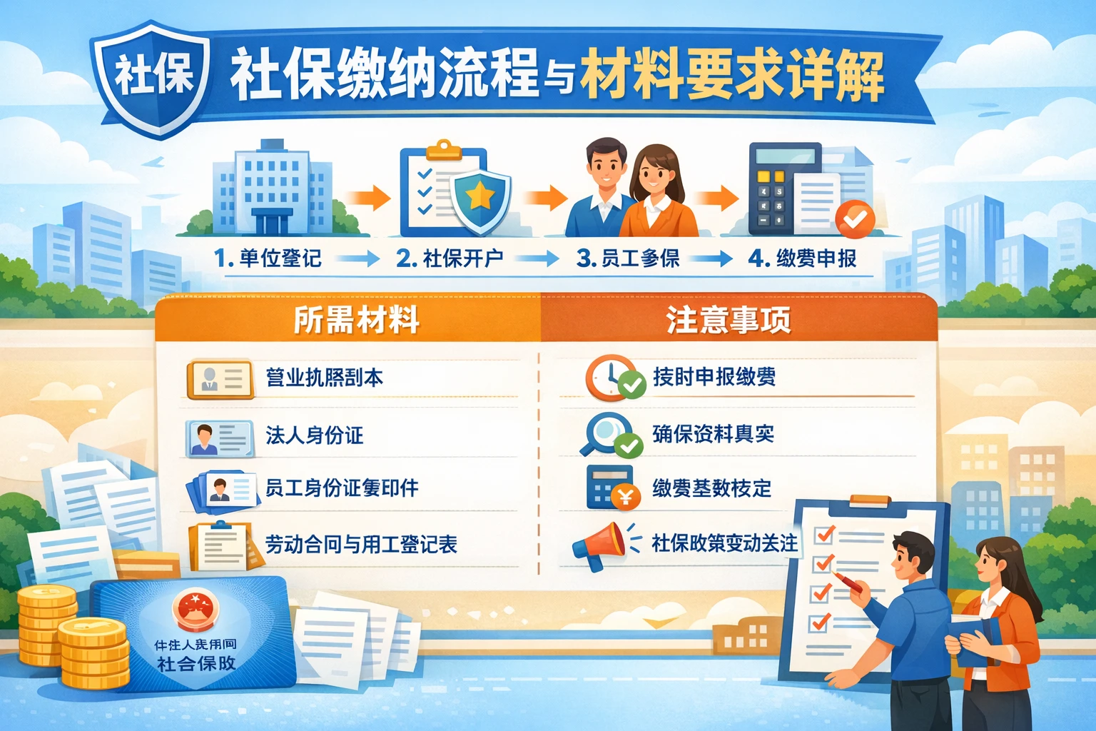 社保缴纳流程与材料要求详解