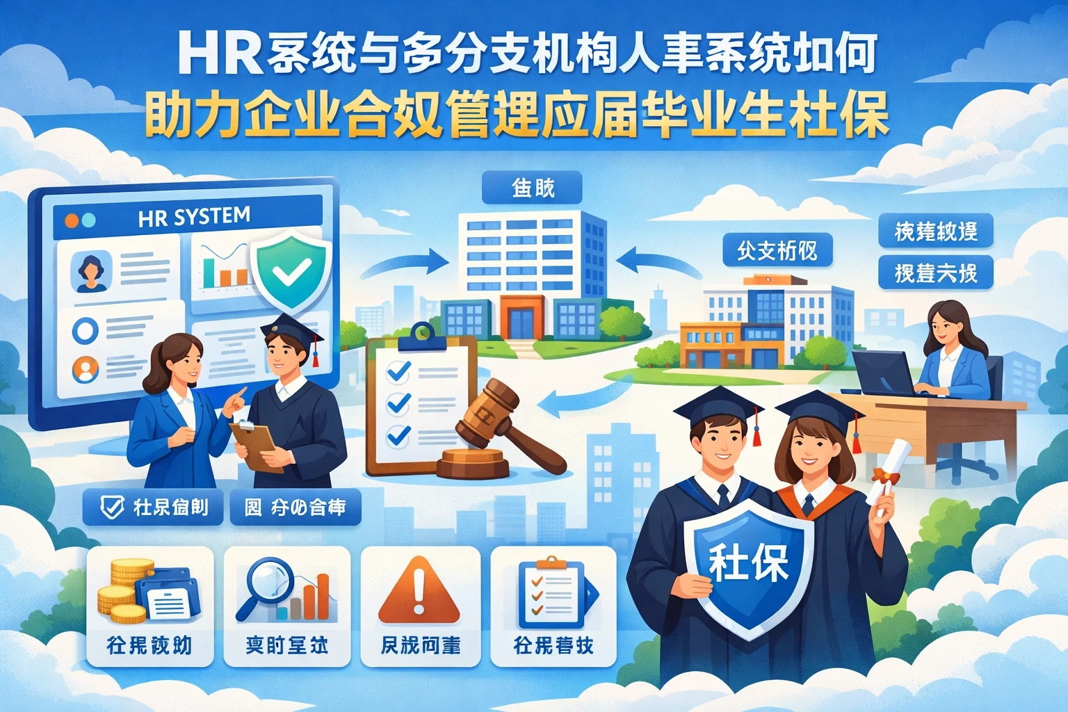 HR系统与多分支机构人事系统如何助力企业合规管理应届毕业生社保