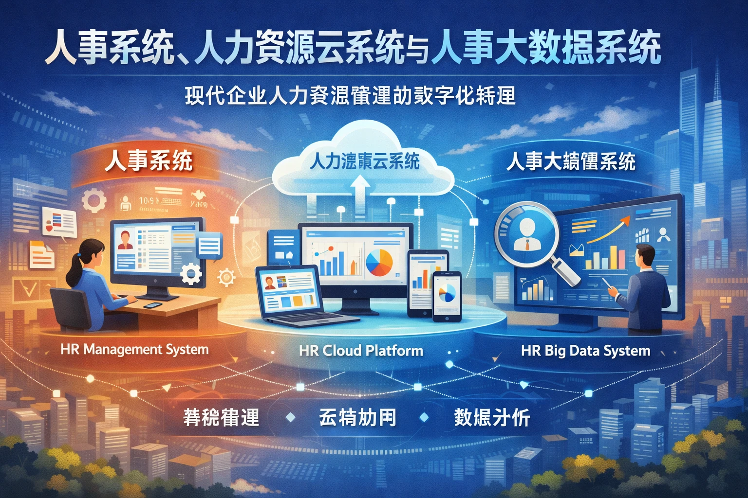 人事系统、人力资源云系统与人事大数据系统：现代企业人力资源管理的数字化转型