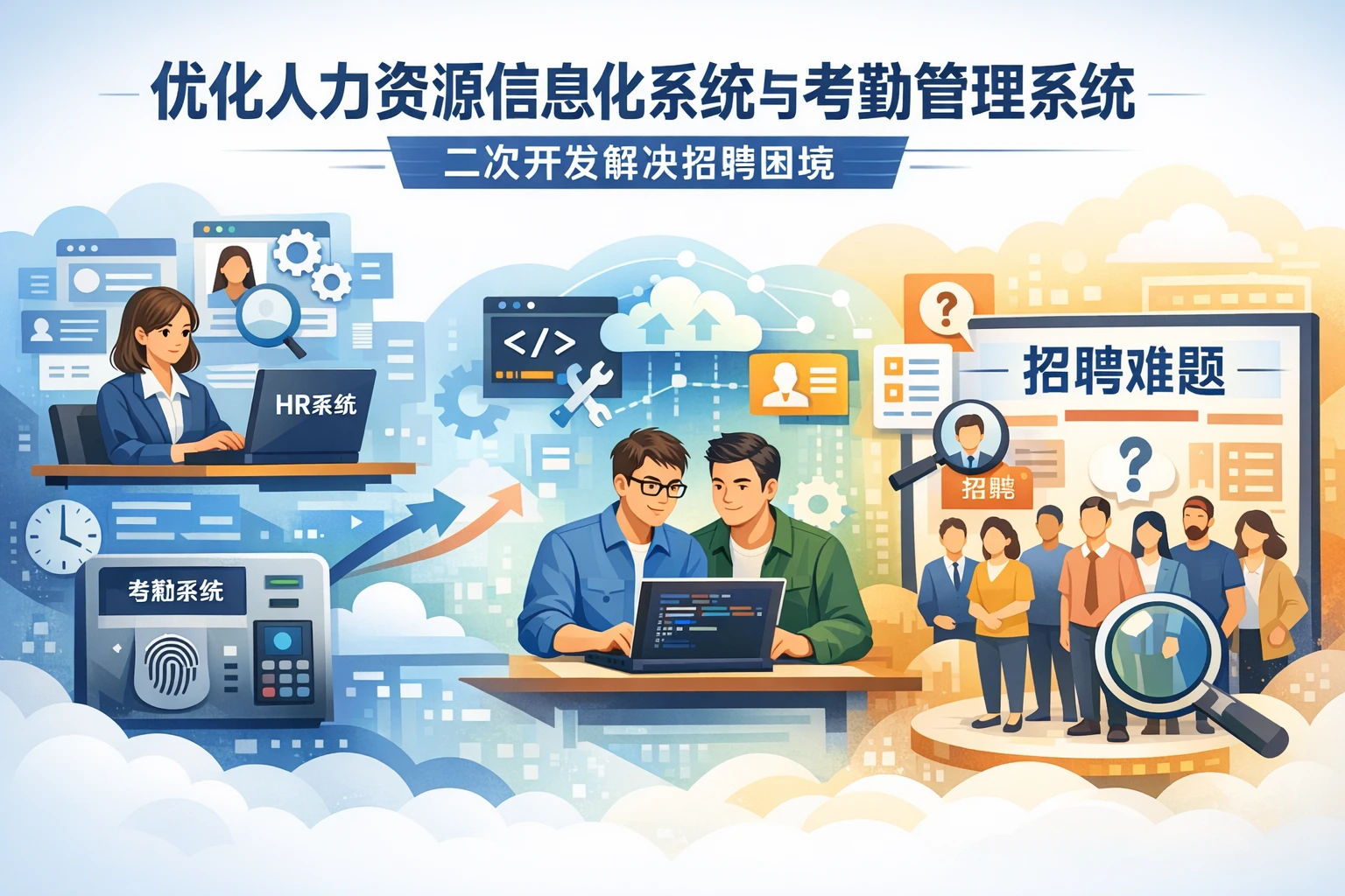 优化人力资源信息化系统与考勤管理系统：二次开发解决招聘困境