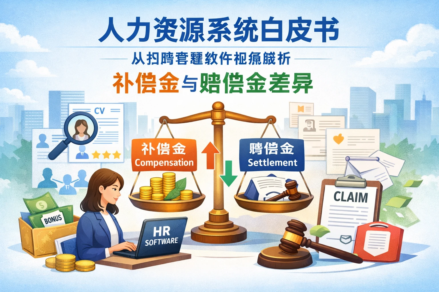 人力资源系统白皮书：从招聘管理软件视角解析补偿金与赔偿金差异