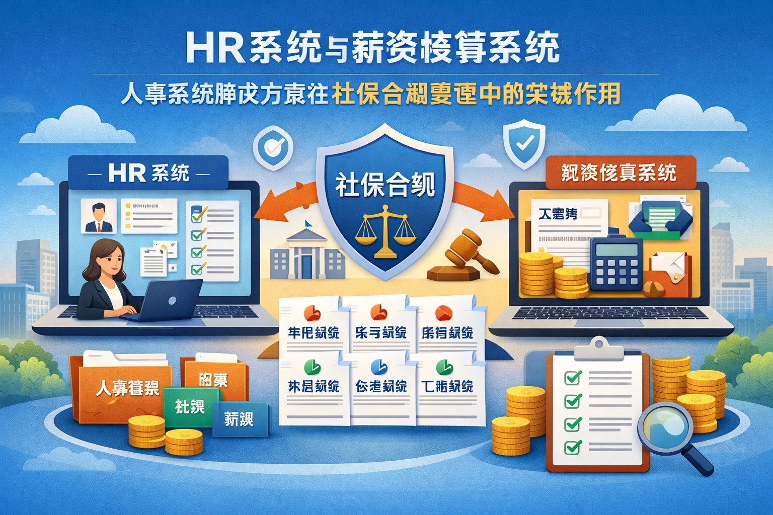 HR系统与薪资核算系统：人事系统解决方案在社保合规管理中的关键作用