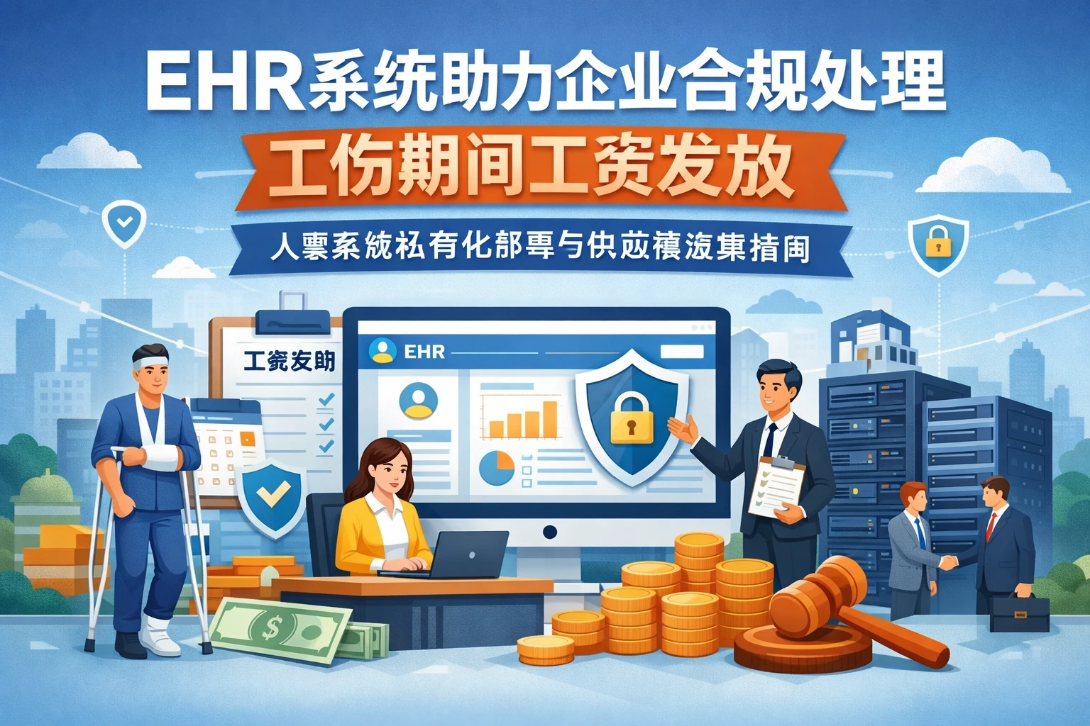 EHR系统助力企业合规处理工伤期间工资发放 - 人事系统私有化部署与供应商选择指南