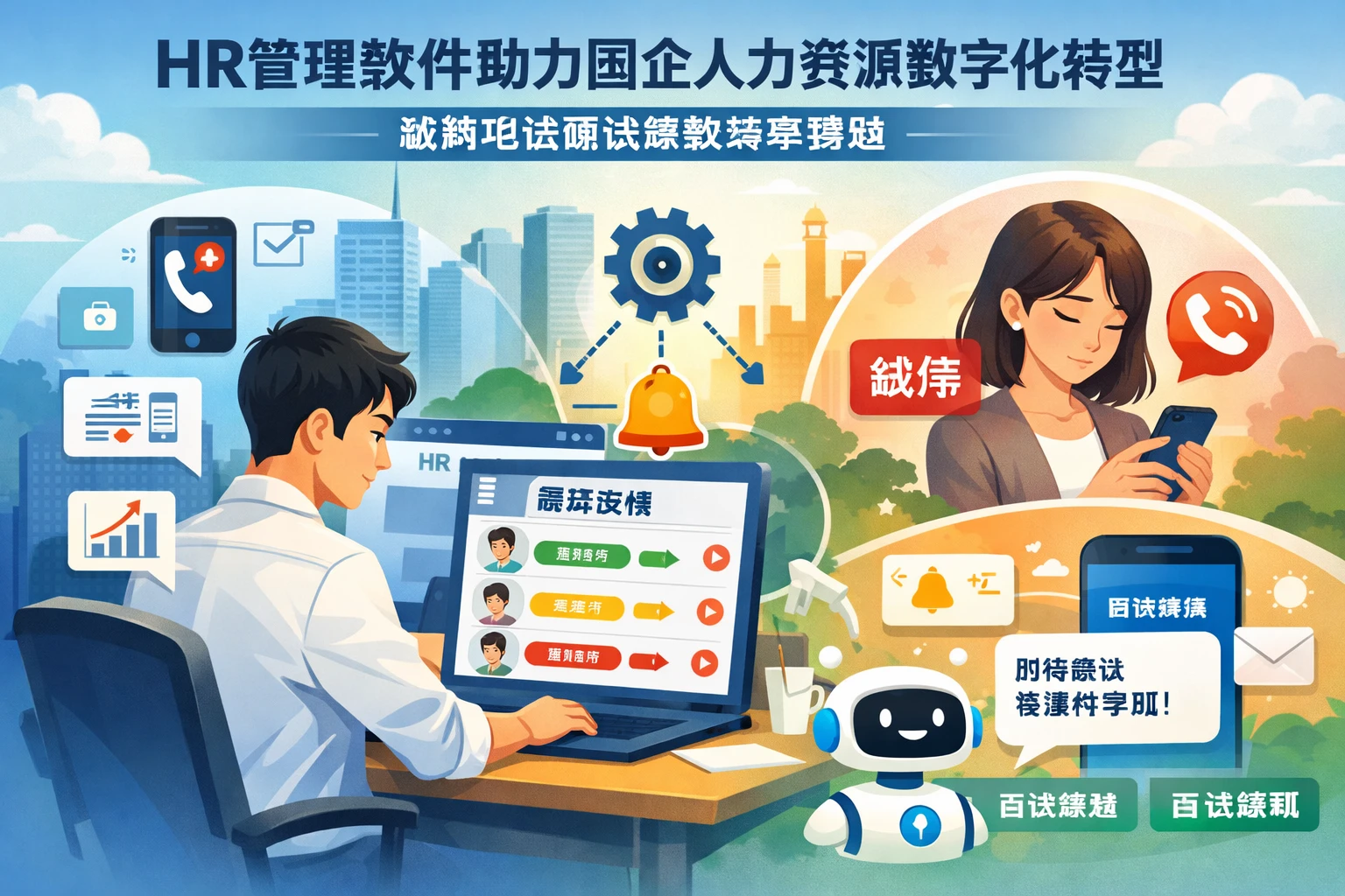 HR管理软件助力国企人力资源数字化转型：破解电话面试高缺席率难题