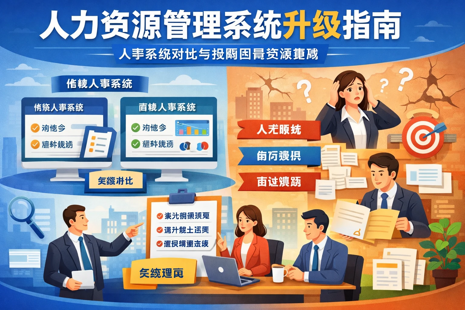 人力资源管理系统升级指南：人事系统对比与招聘困局突破策略