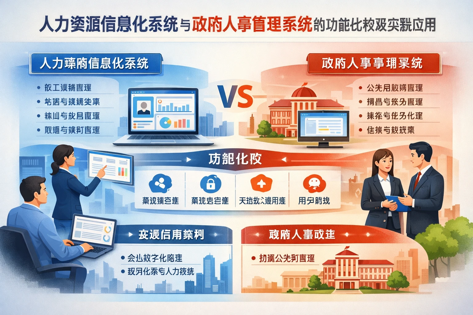 人力资源信息化系统与政府人事管理系统的功能比较及实践应用