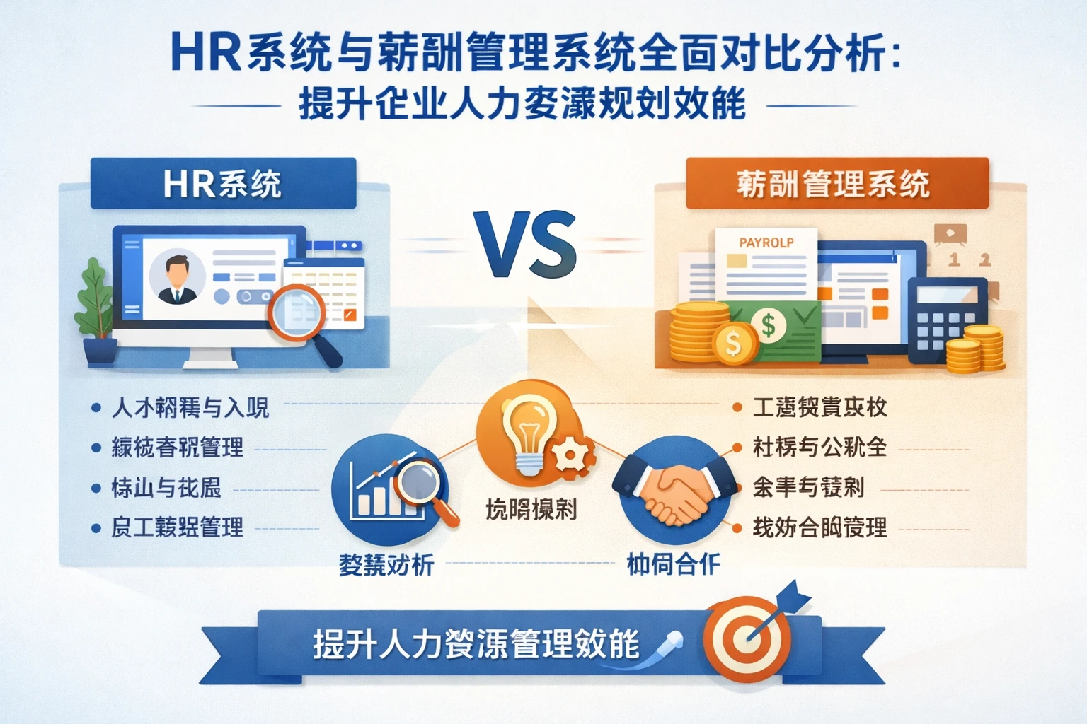 HR系统与薪酬管理系统全面对比分析：提升企业人力资源规划效能