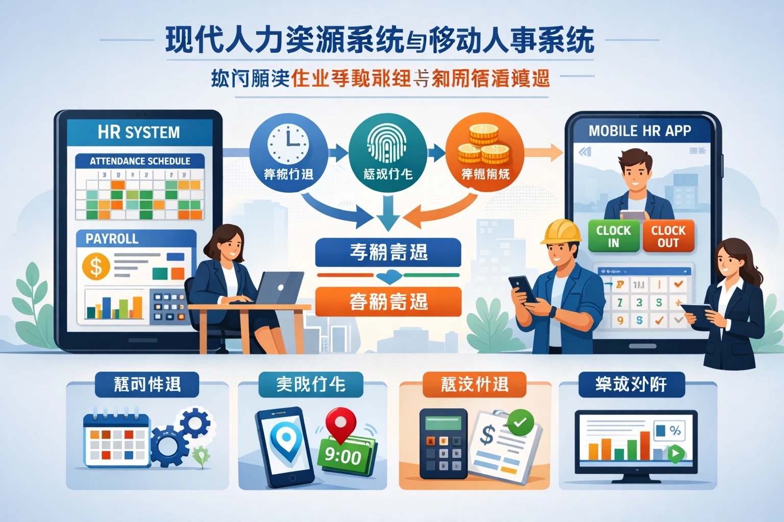 现代人力资源系统与移动人事系统如何解决企业考勤排班与薪酬管理难题