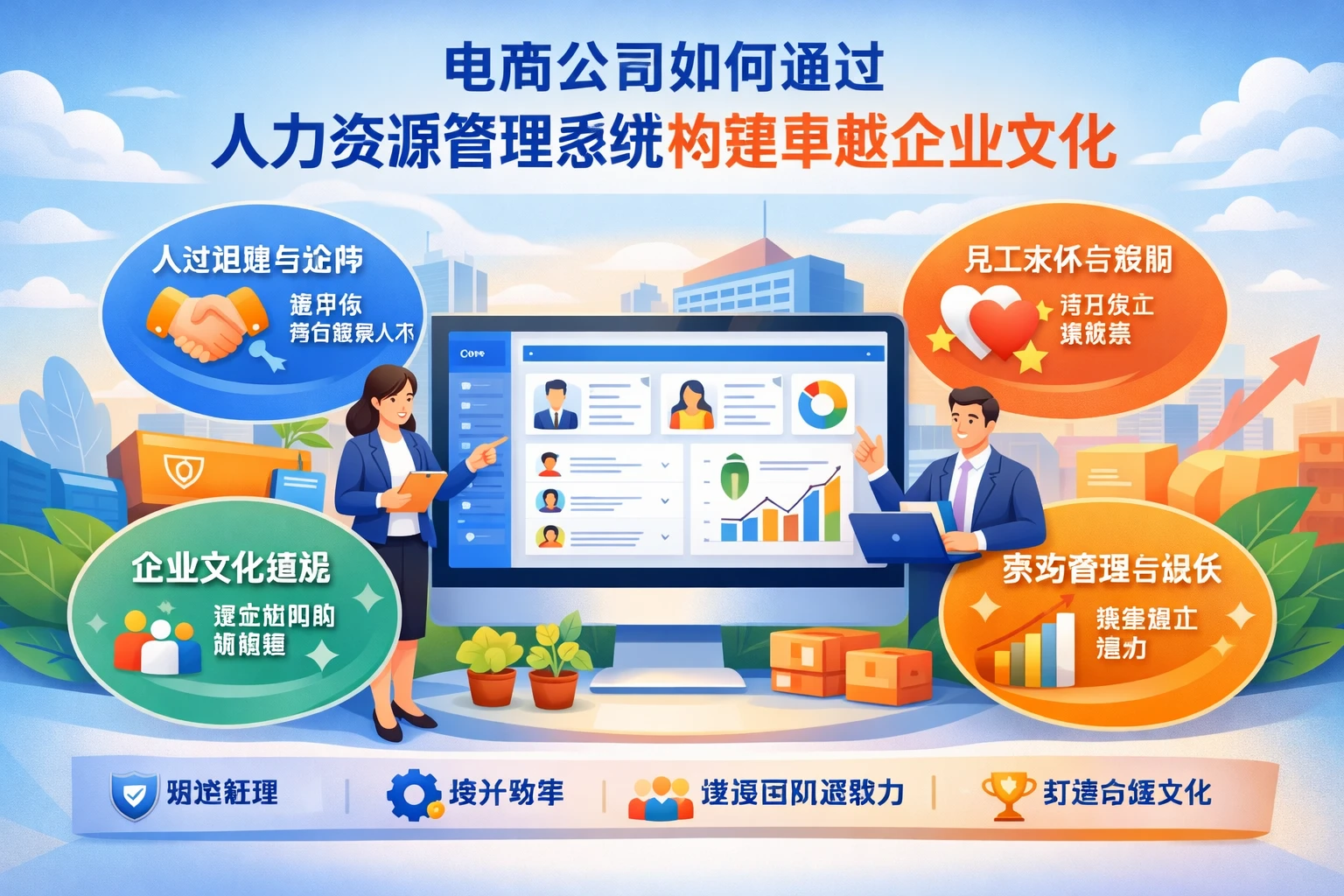 电商公司如何通过人力资源管理系统构建卓越企业文化