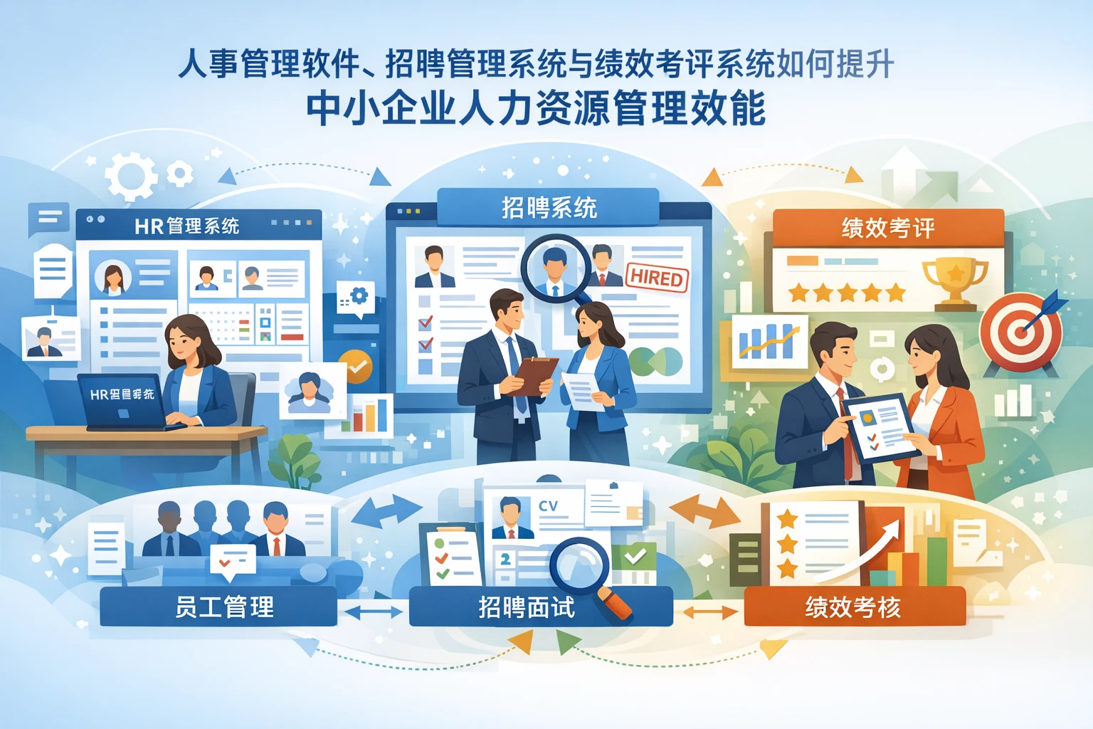 人事管理软件、招聘管理系统与绩效考评系统如何提升中小企业人力资源管理效能