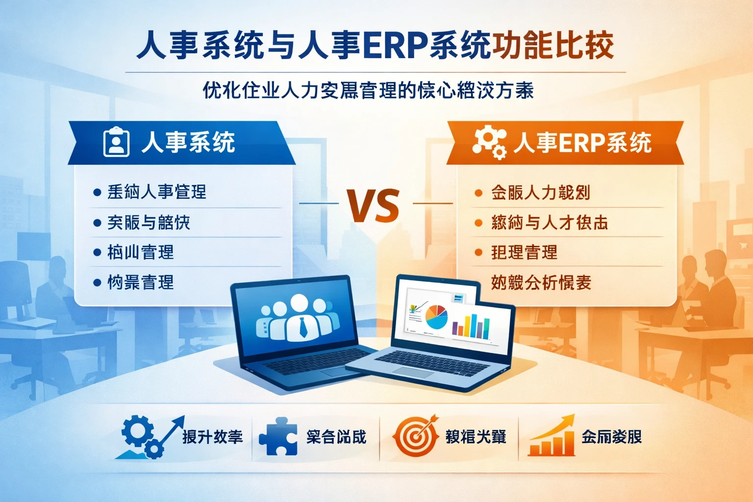 人事系统与人事ERP系统功能比较：优化企业人力资源管理的核心解决方案