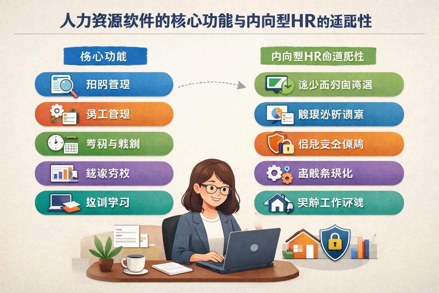 人力资源软件的核心功能与内向型HR的适配性