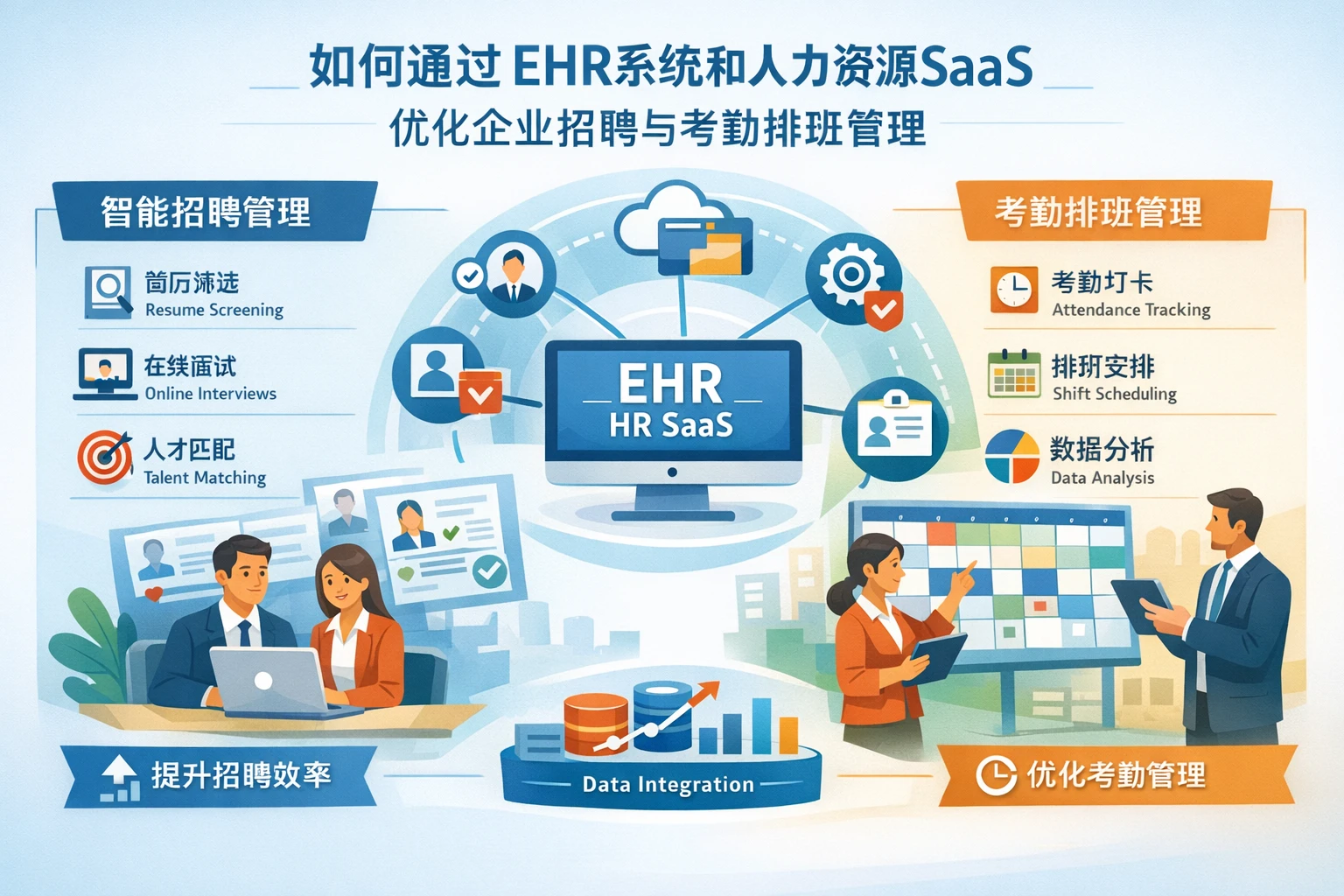 如何通过EHR系统和人力资源SaaS优化企业招聘与考勤排班管理