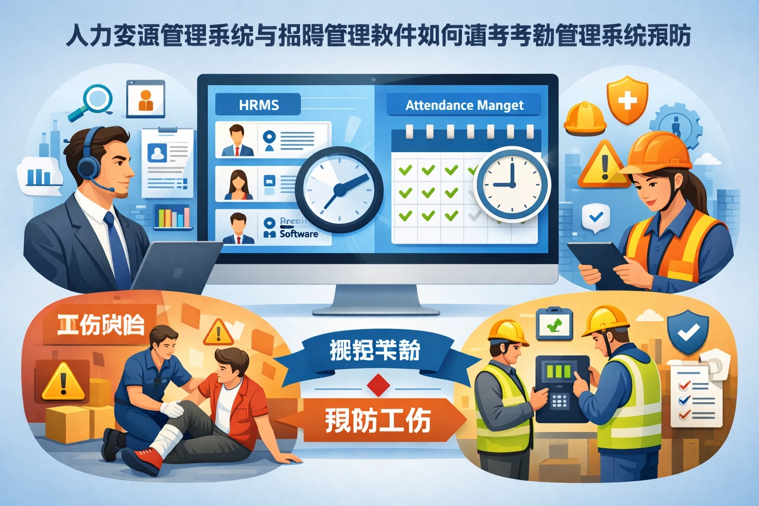 人力资源管理系统与招聘管理软件如何通过考勤管理系统预防工伤风险