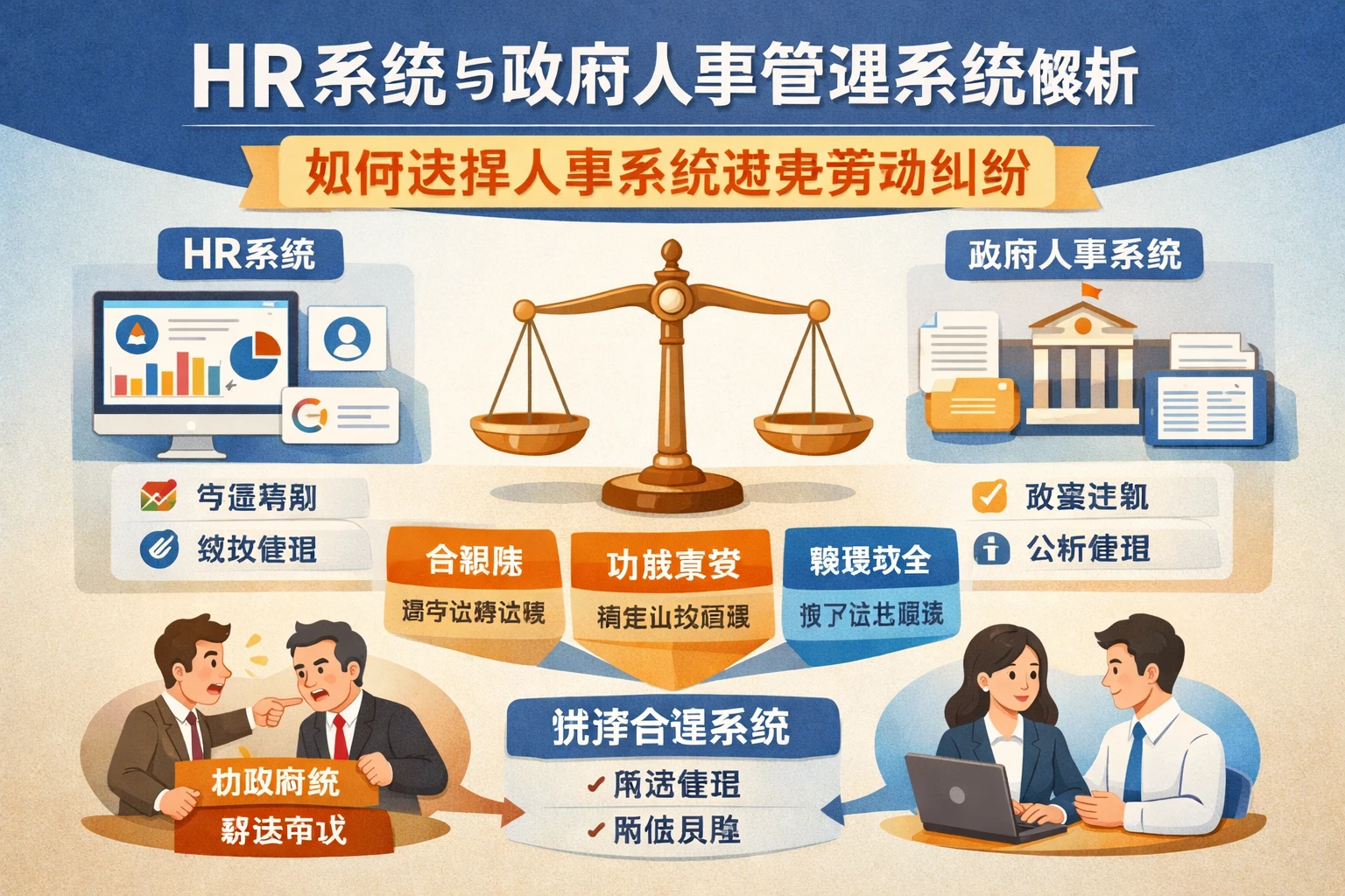HR系统与政府人事管理系统解析：如何选择人事系统避免劳动纠纷