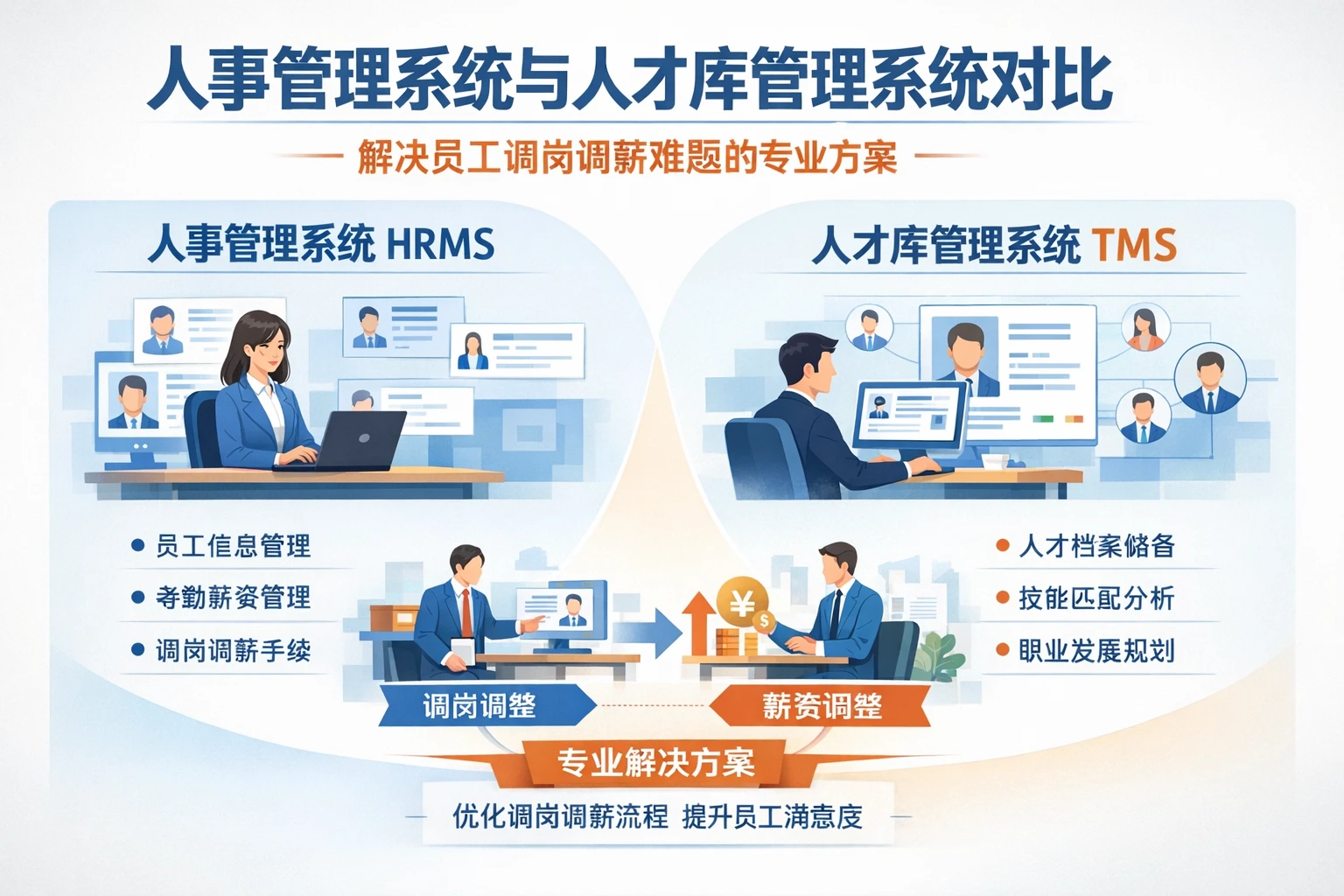 人事管理系统与人才库管理系统对比：解决员工调岗调薪难题的专业方案