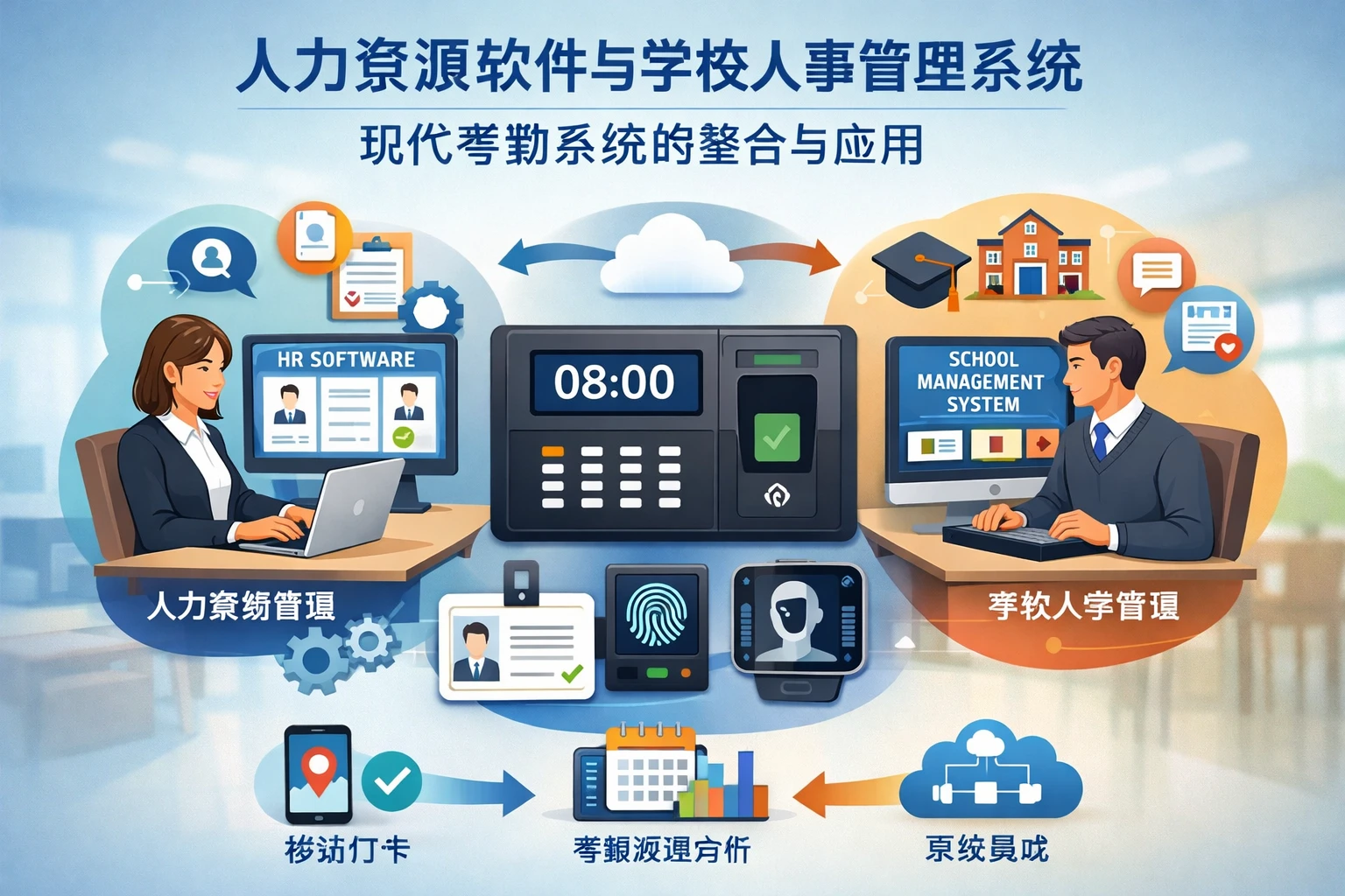 人力资源软件与学校人事管理系统：现代考勤系统的整合与应用