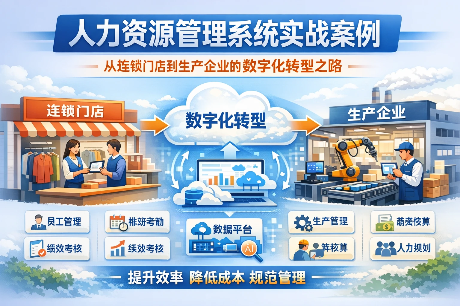 人力资源管理系统实战案例：从连锁门店到生产企业的数字化转型之路
