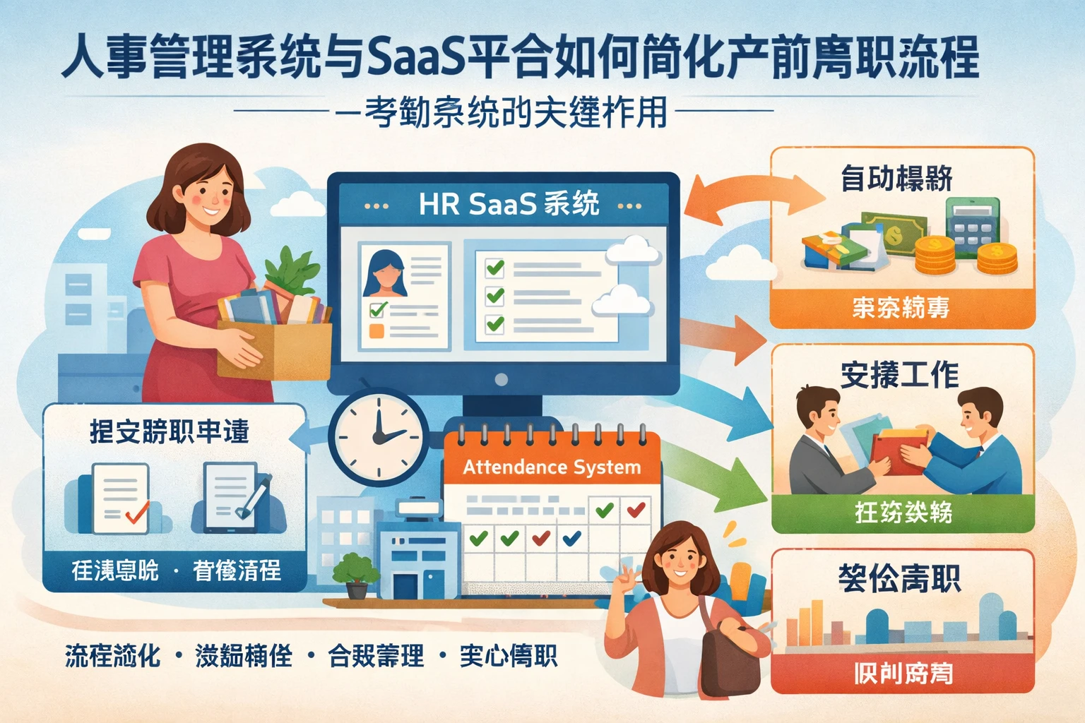 人事管理系统与SaaS平台如何简化产前离职流程——考勤系统的关键作用
