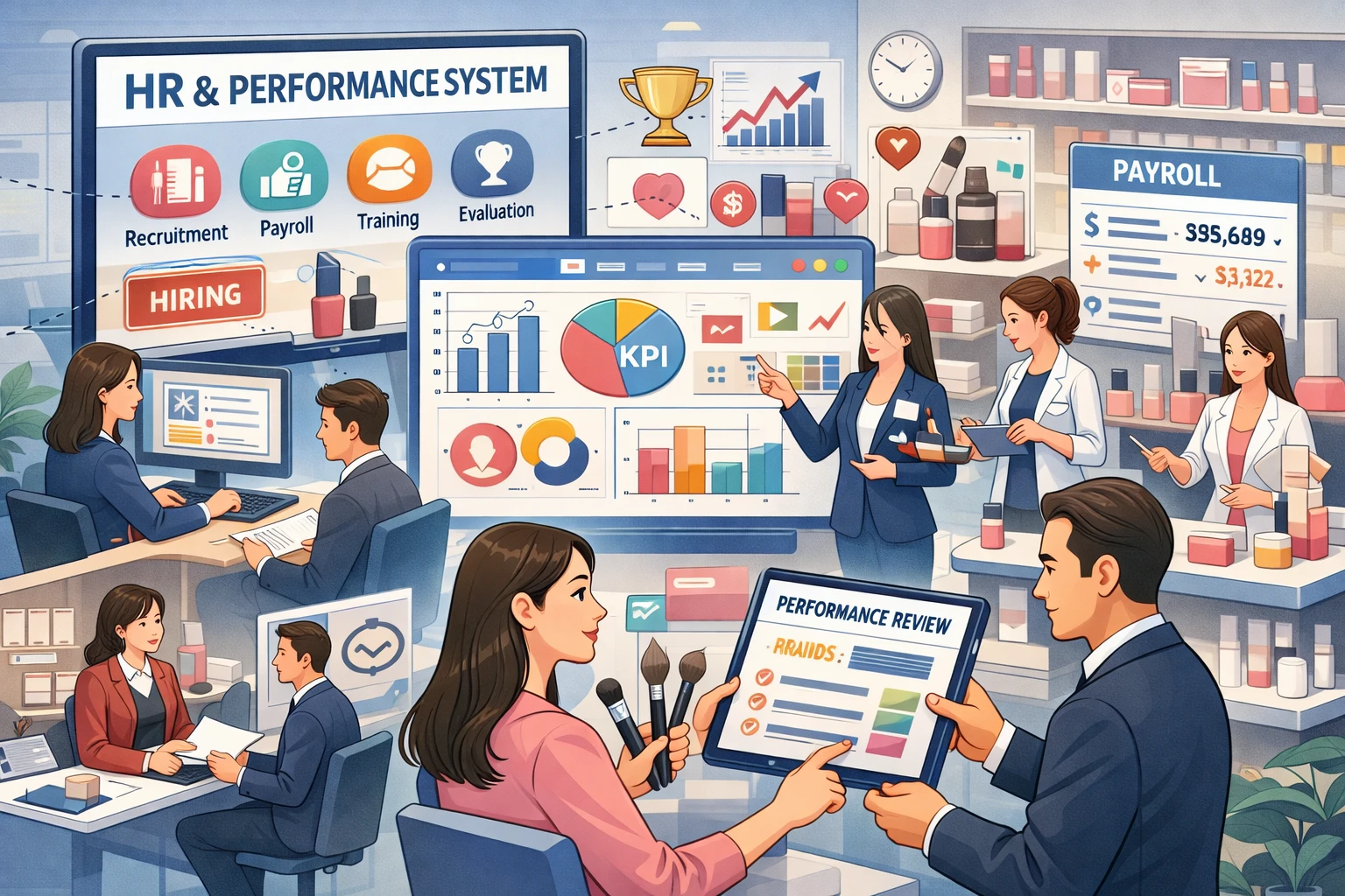 人力资源软件与绩效考评系统在美妆行业人事系统实施服务中的应用