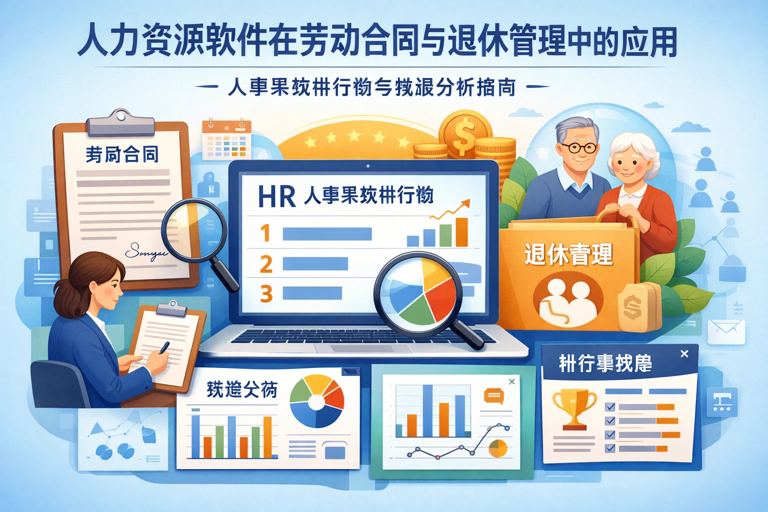 人力资源软件在劳动合同与退休管理中的应用：人事系统排行榜与数据分析指南