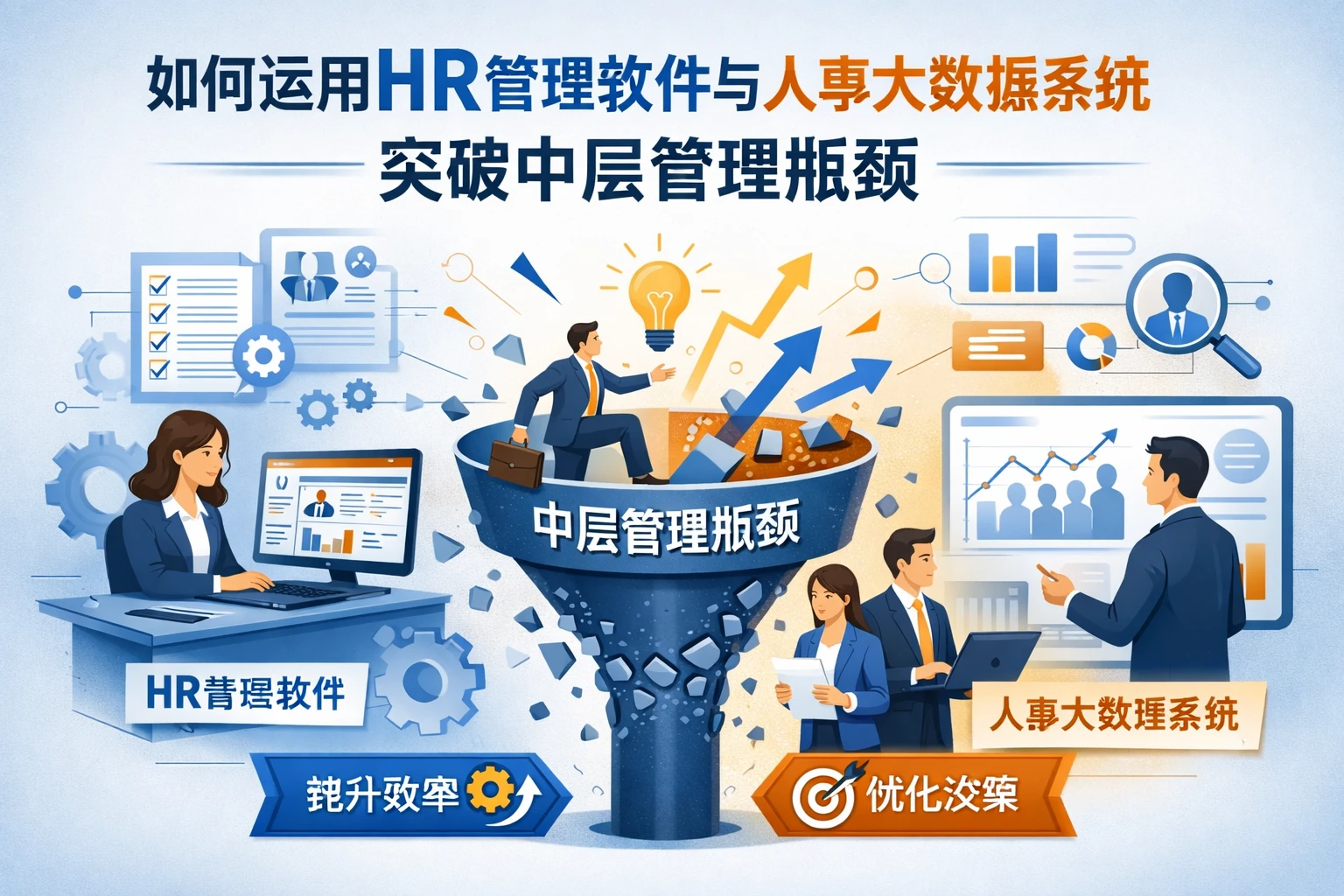 如何运用HR管理软件与人事大数据系统突破中层管理瓶颈