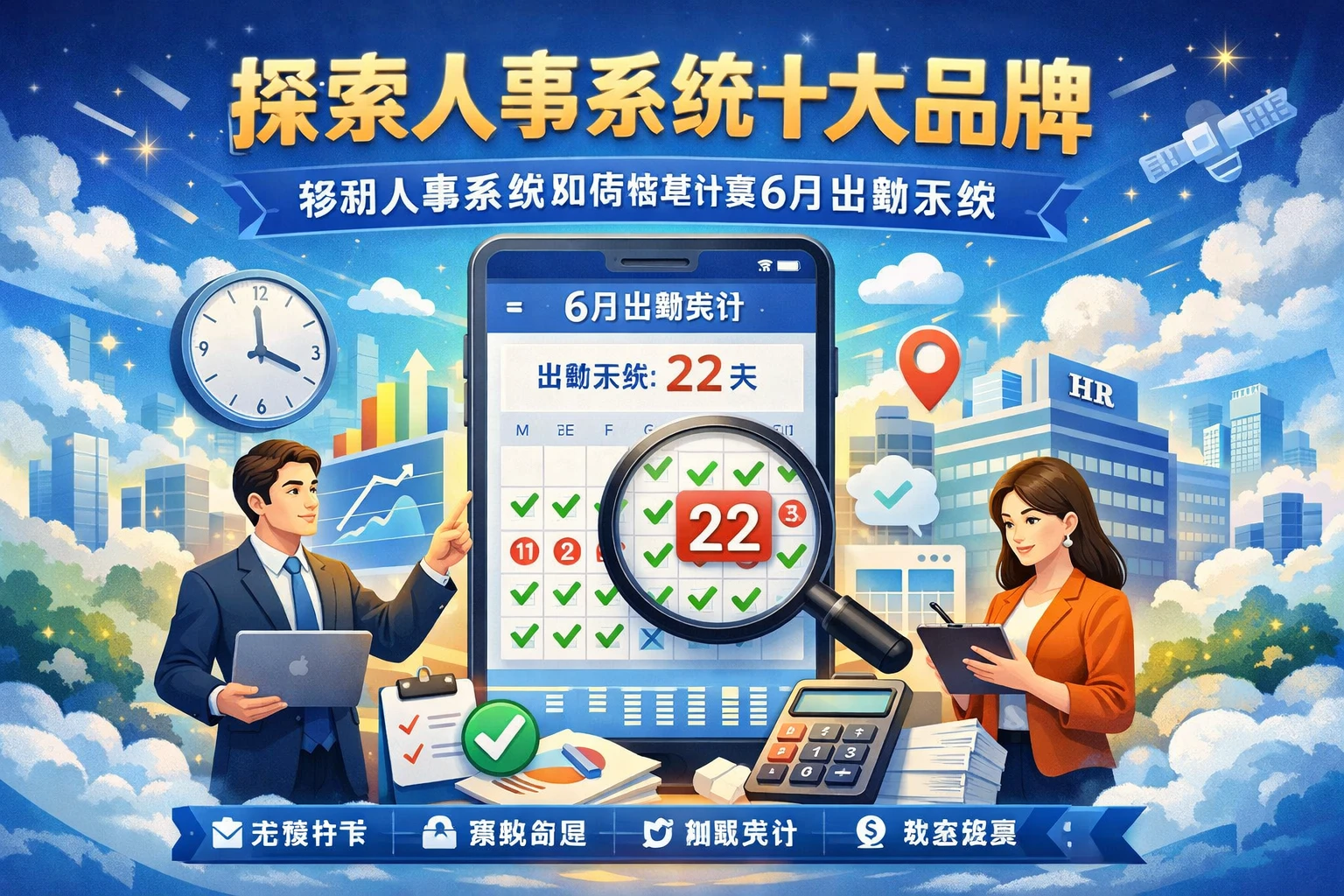 探索人事系统十大品牌：移动人事系统如何精准计算6月出勤天数