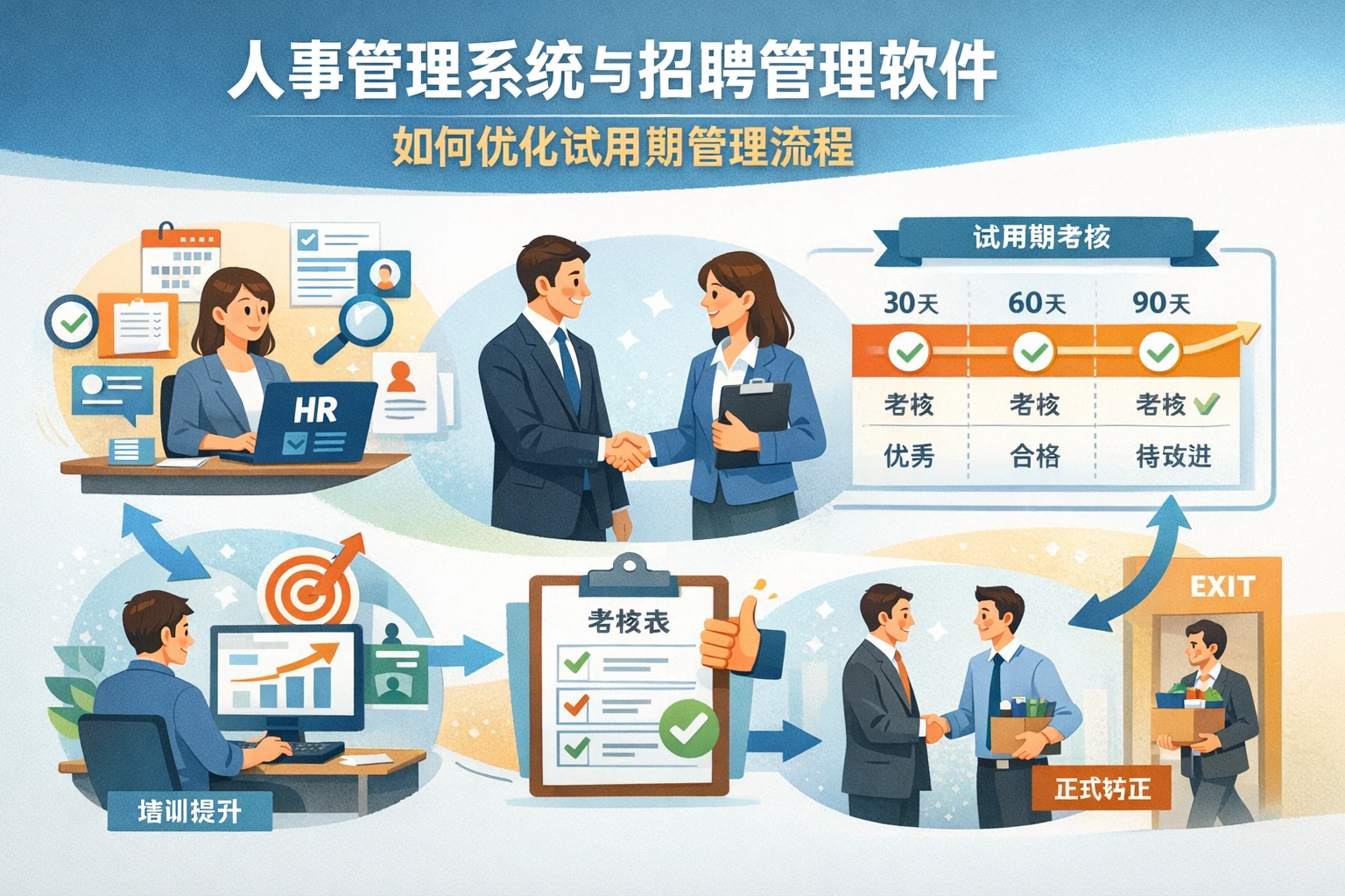人事管理系统与招聘管理软件如何优化试用期管理流程