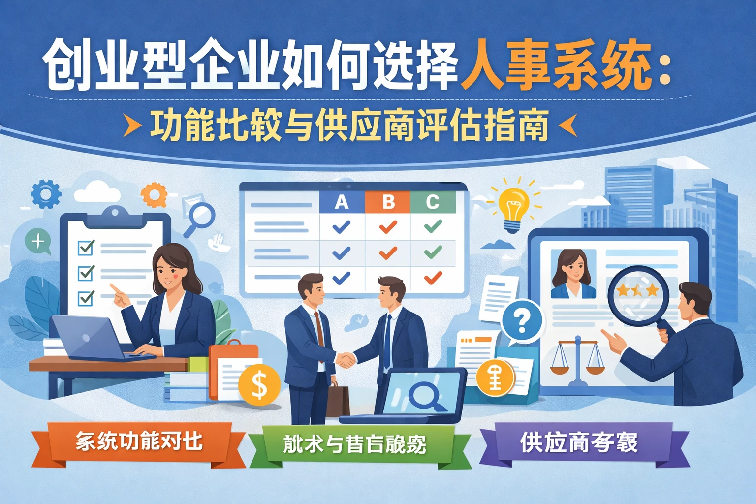创业型企业如何选择人事系统:功能比较与供应商评估指南