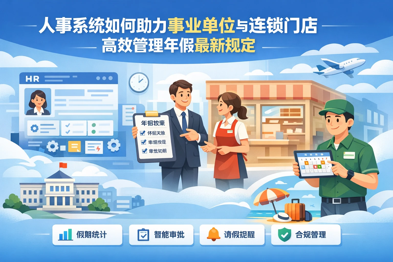 人事系统如何助力事业单位与连锁门店高效管理年假最新规定