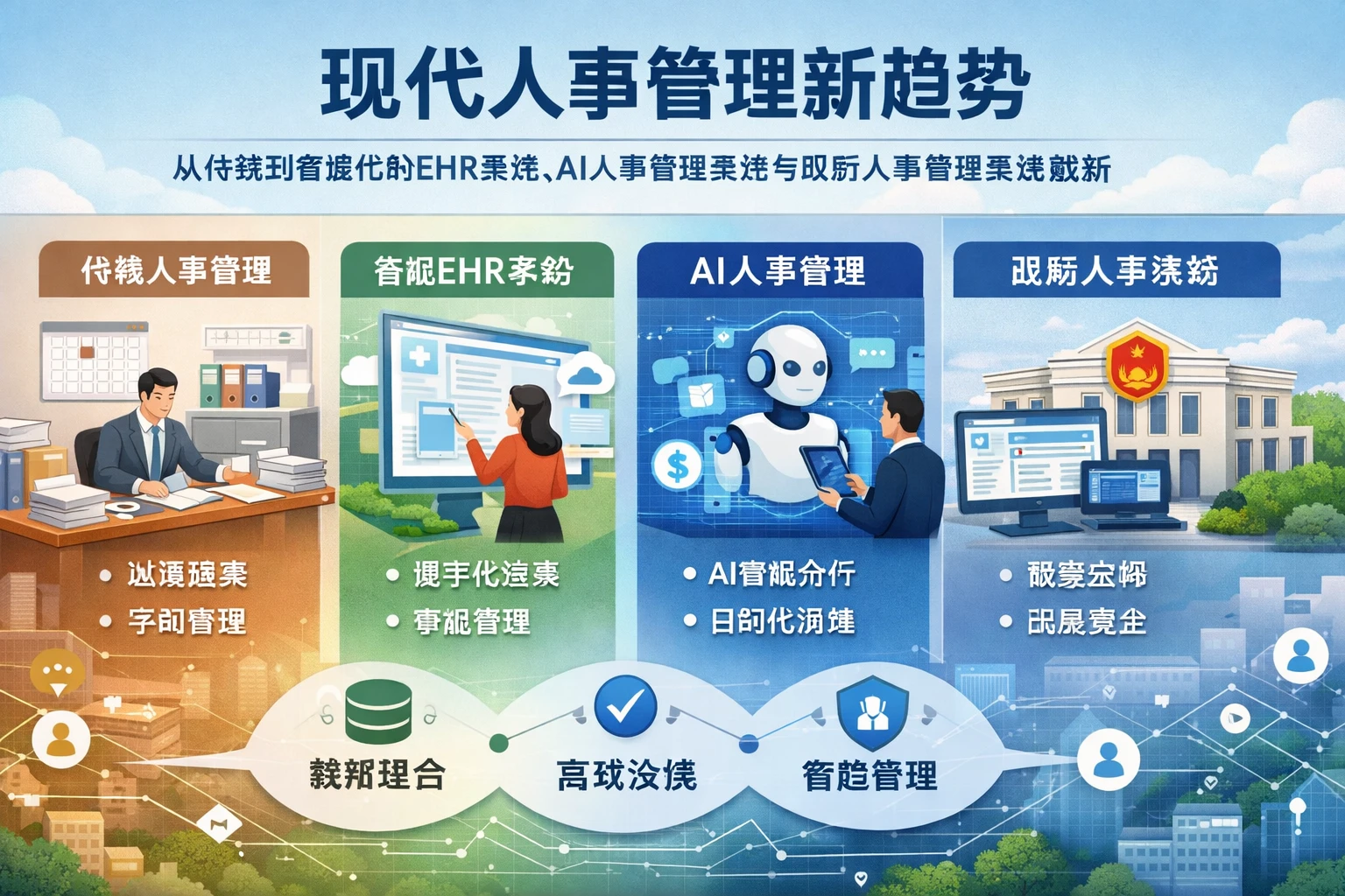 现代人事管理新趋势：从传统到智能化的EHR系统、AI人事管理系统与政府人事管理系统解析