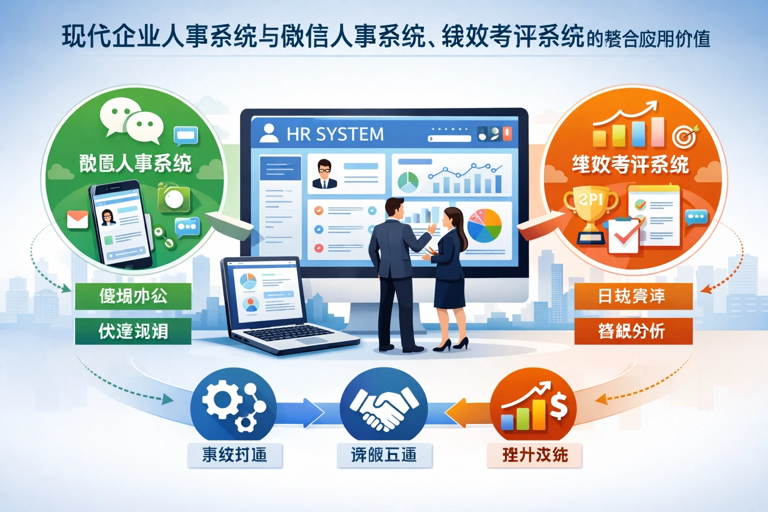 现代企业人事系统与微信人事系统、绩效考评系统的整合应用价值