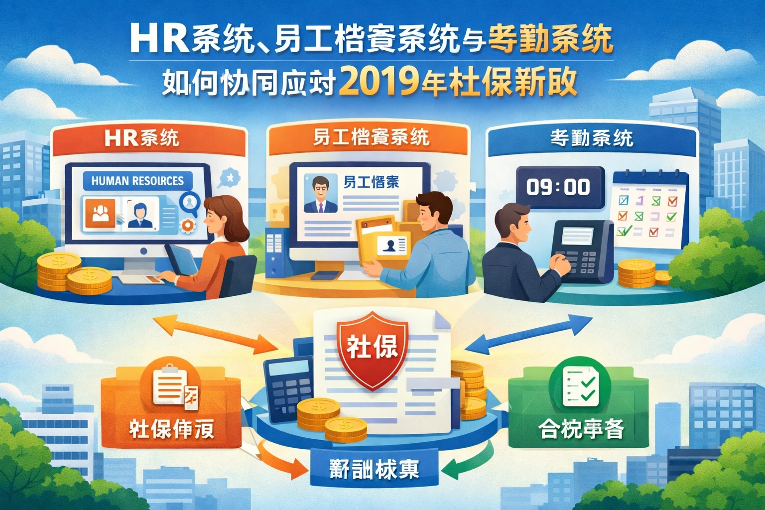 HR系统、员工档案系统与考勤系统如何协同应对2019年社保新政