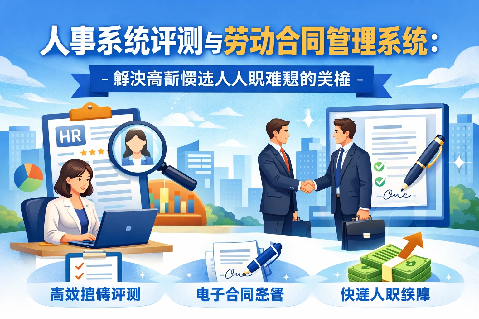 人事系统评测与劳动合同管理系统：解决高薪候选人入职难题的关键