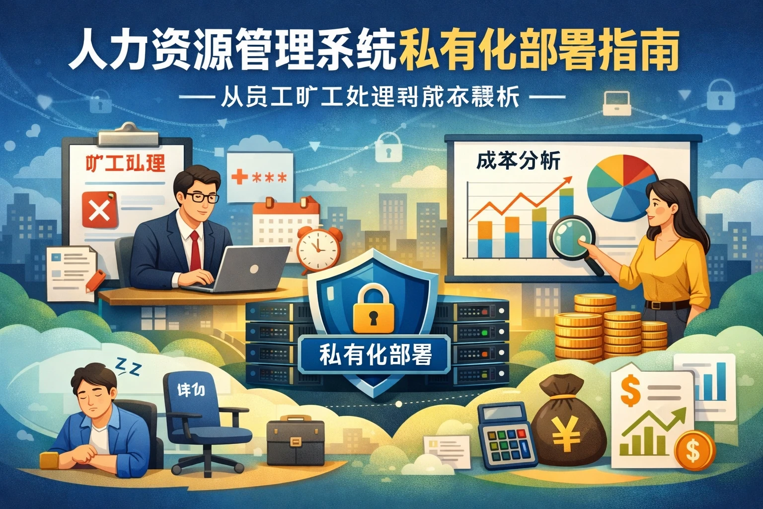 人力资源管理系统私有化部署指南：从员工旷工处理到成本解析