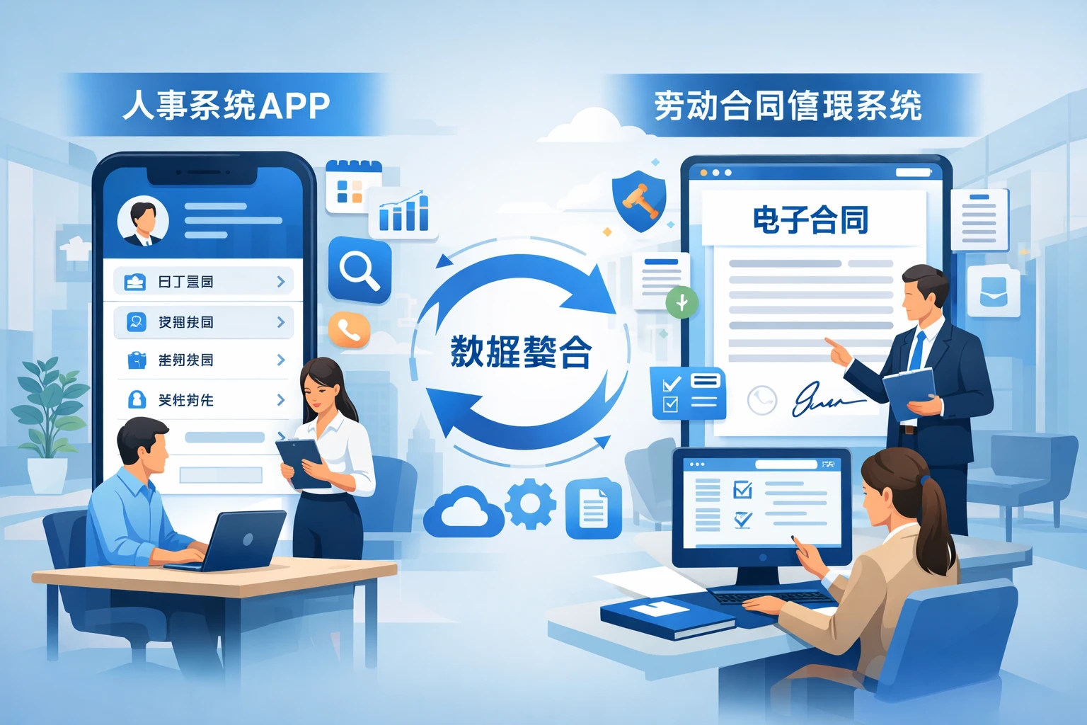 现代企业人力资源管理系统：人事系统APP与劳动合同管理系统的整合应用
