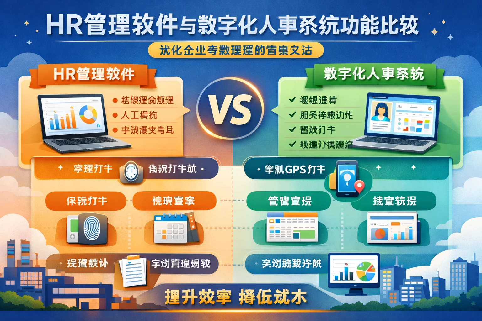HR管理软件与数字化人事系统功能比较：优化企业考勤管理的智慧之选