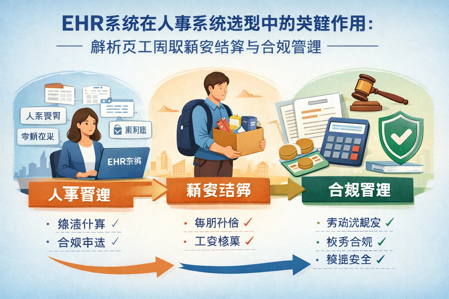 EHR系统在人事系统选型中的关键作用：解析员工离职薪资结算与合规管理