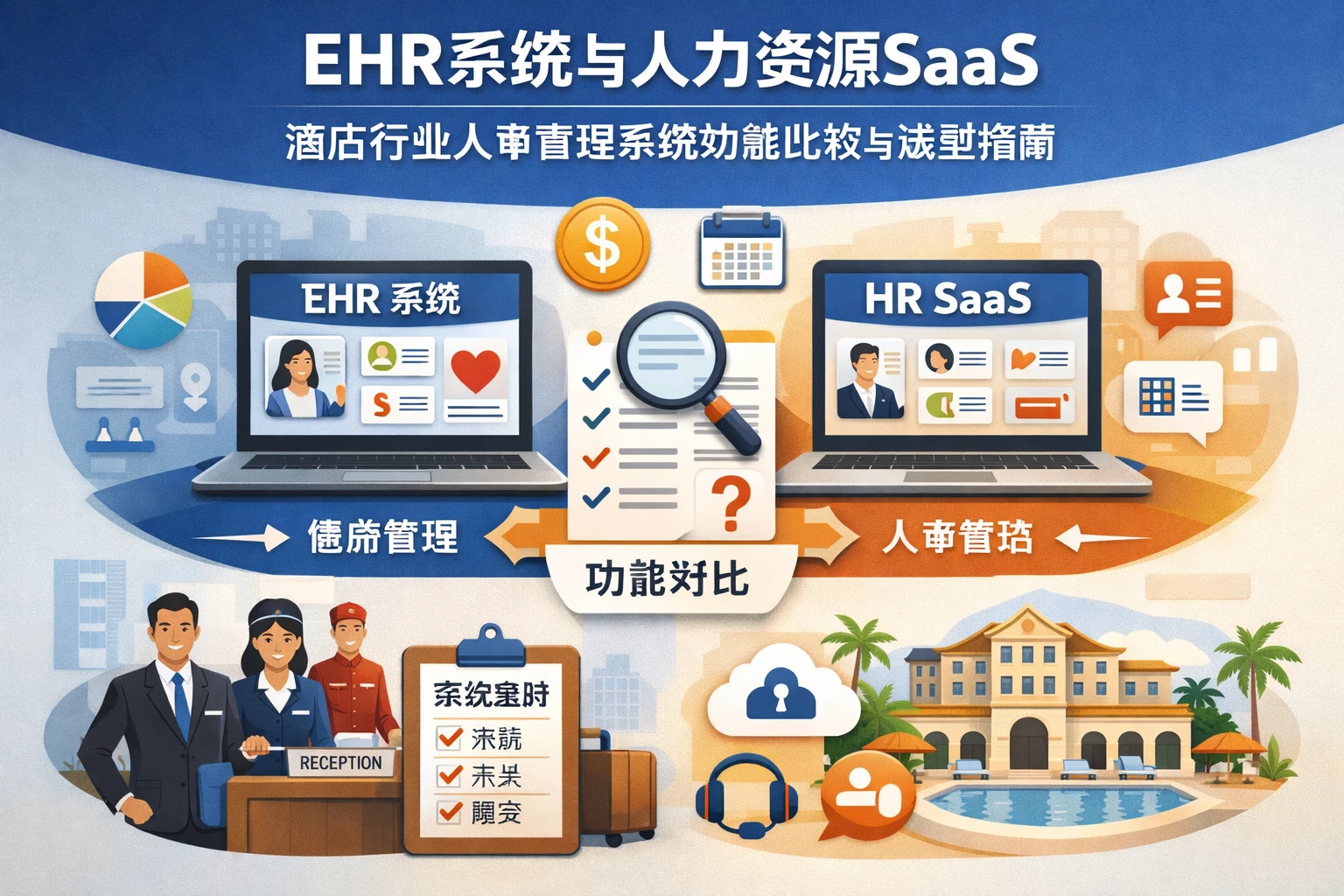 EHR系统与人力资源SaaS：酒店行业人事管理系统功能比较与选型指南