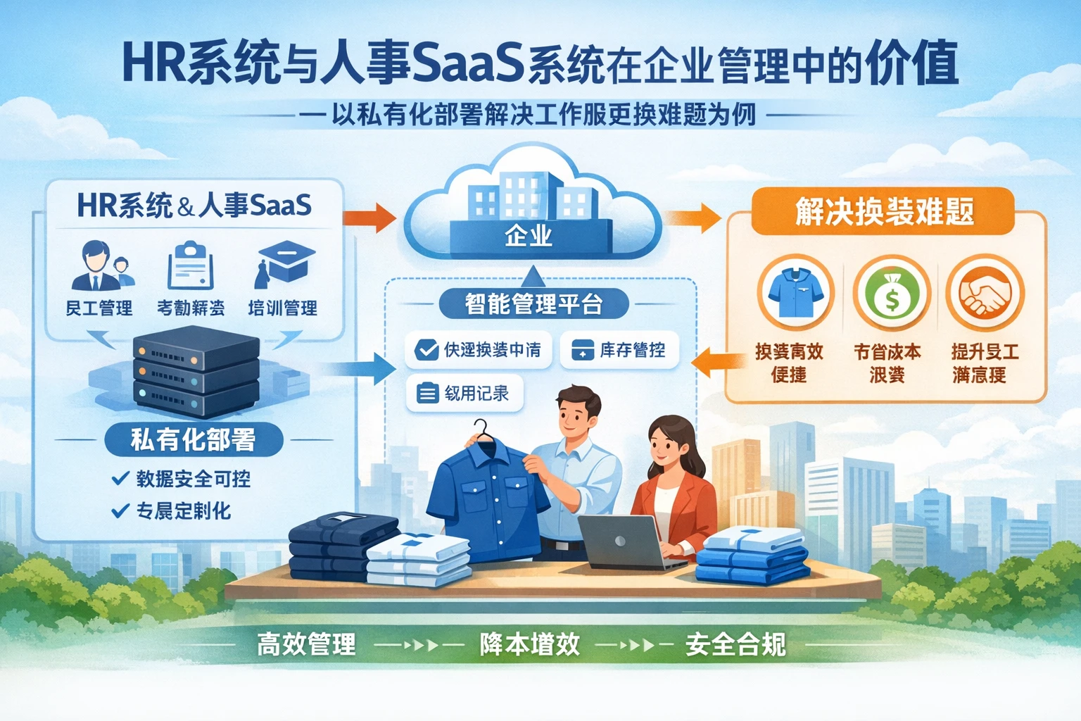 HR系统与人事SaaS系统在企业管理中的价值——以私有化部署解决工作服更换难题为例